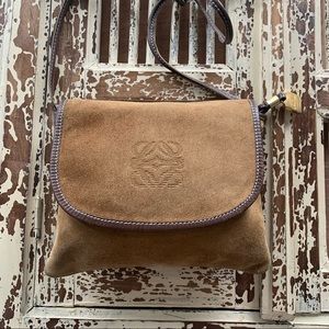 Loewe Suede Vintage Logo Bag